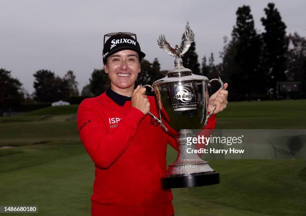 Hannah Green of Australia poses with the trophy after victory during the final round of the JM Eagle LA Championship presented by Plastpro at...