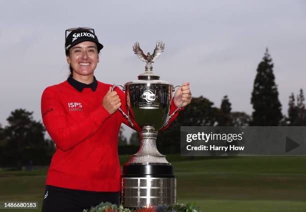 Hannah Green of Australia poses with the trophy after victory during the final round of the JM Eagle LA Championship presented by Plastpro at...