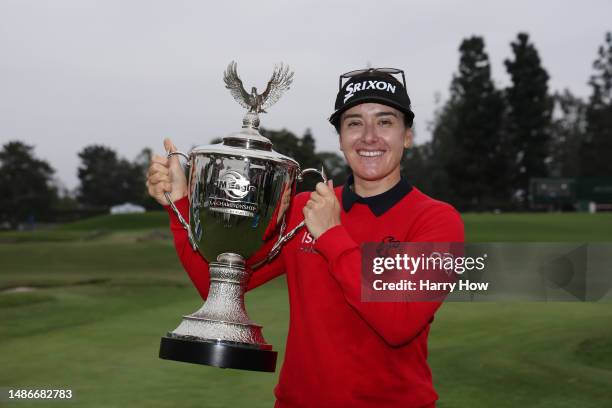 Hannah Green of Australia poses with the trophy after victory during the final round of the JM Eagle LA Championship presented by Plastpro at...