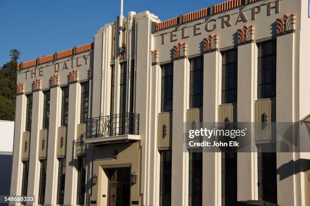 art-deco buildings. - napier stockfoto's en -beelden