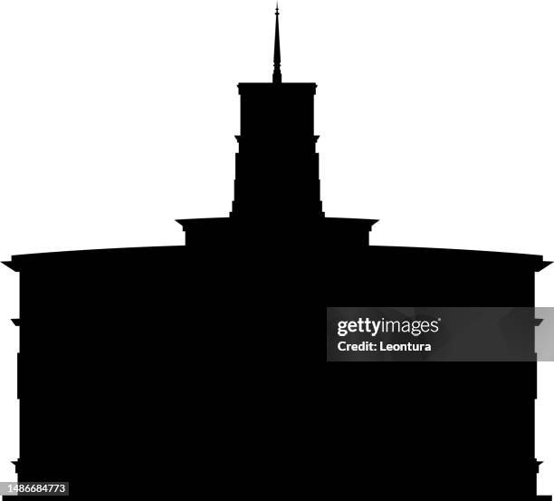 wako store, ginza, tokyo, japan - ginza shopping stock illustrations