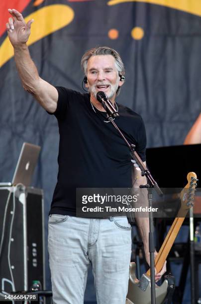 Kenny Loggins performs during the 52nd annual New Orleans Jazz & Heritage festival at Fair Grounds Race Course on April 30, 2023 in New Orleans,...