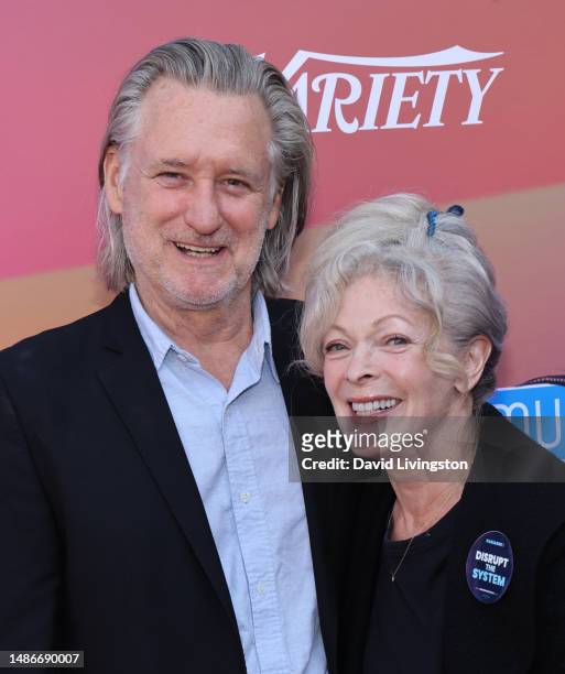 Bill Pullman and Frances Fisher attend the opening night performance of "A Little Night Music" at Pasadena Playhouse on April 30, 2023 in Pasadena,...