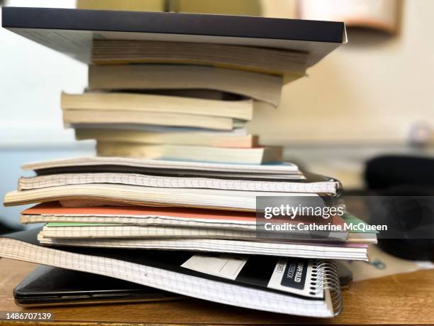 Paper Book Stack Paper Stacking Desk Photos and Premium High Res Pictures - Getty Images