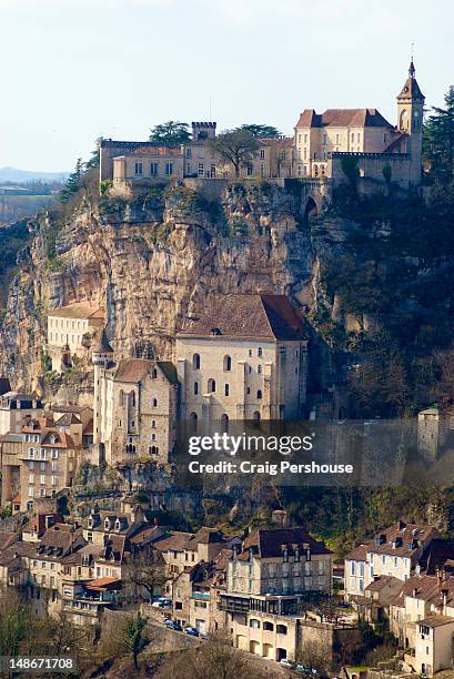 medieval town of rocamadour. - rocamadour 個照片及圖片檔