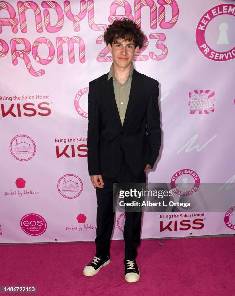 Jackson Dollinger attends Candyland Themed Celebrity and Influencer Prom and formal wear collection drive for A Place Called Home held at Agoura...