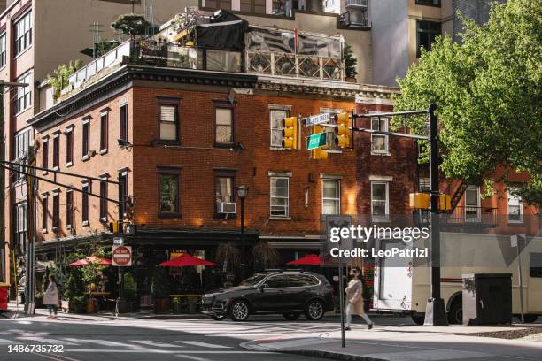 typical buildings in jersey city, new jersey - jersey city stock pictures, royalty-free photos & images