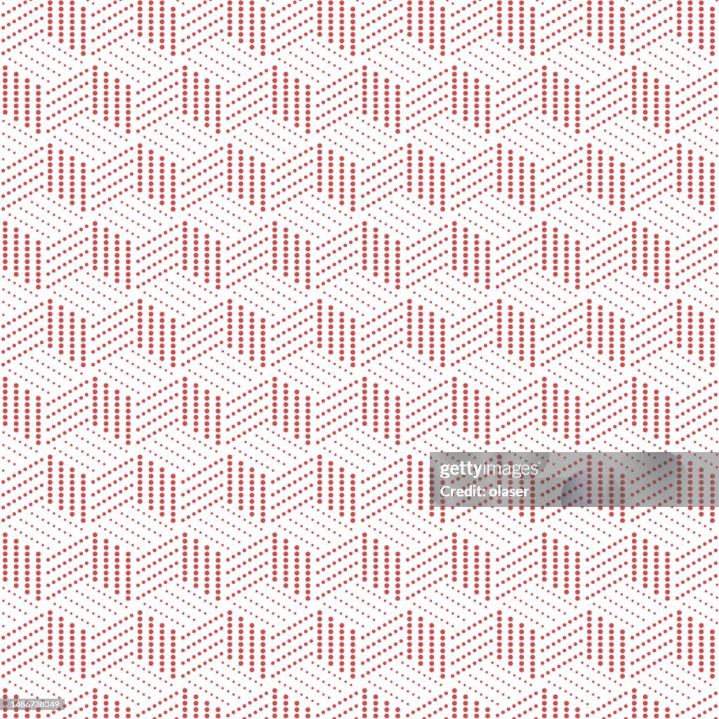 Red Pattern Cube Cube Pattern Sides Made Of Red Dots High-Res Vector Graphic - Getty Images