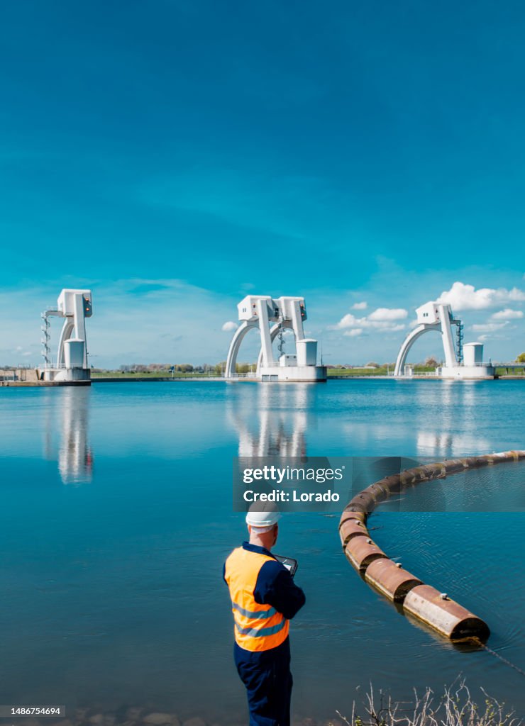 Water engineer at a power station