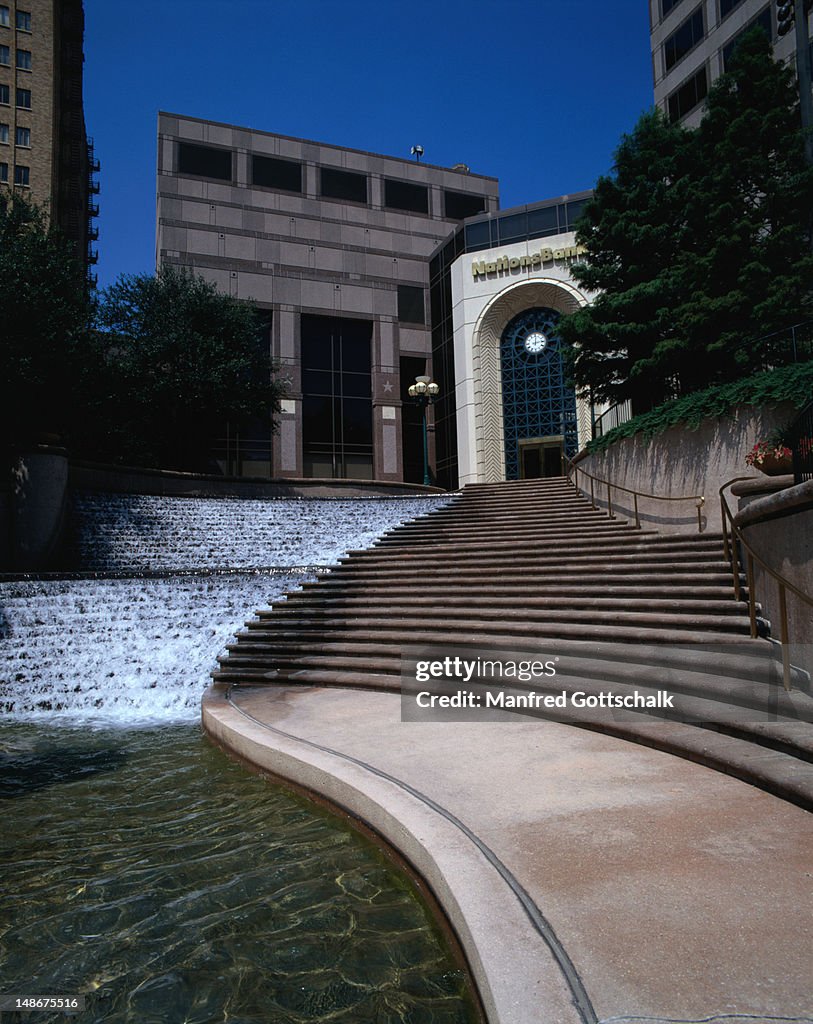 Cascaded passage through to the Nations Bank in San Antonio.
