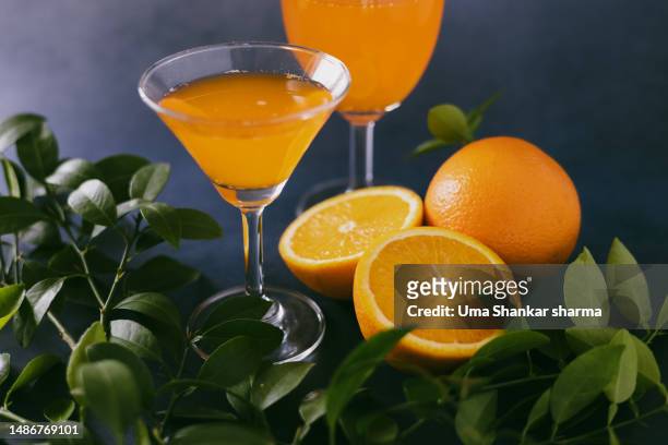 fresh slice of orange fruits and juice. - orange juice stock pictures, royalty-free photos & images