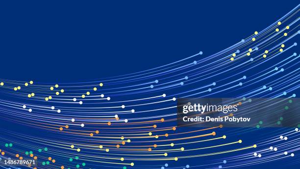 simple geometric particles pattern background in motion - speed networking stock illustrations