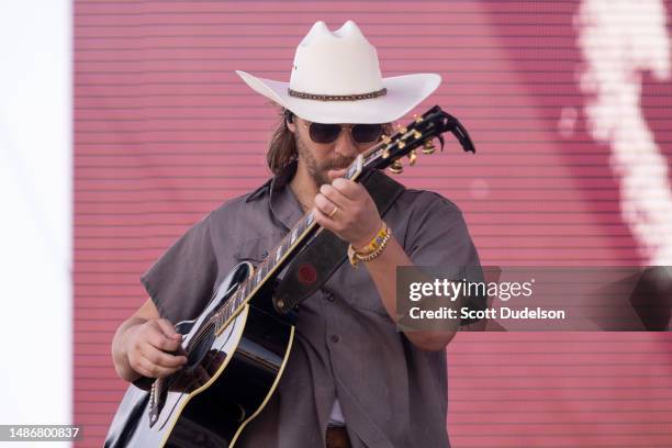 Singer Luke Grimes performs onstage during day 3 of the 2023 Stagecoach Festival on April 30, 2023 in Indio, California.