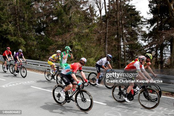 Milan Fretin of Belgium and Team Flanders-Baloise, Filippo Magli of Italy and Green Project-Bardiani Csf-Faizanè, Jasper De Buyst of Belgium and Team...