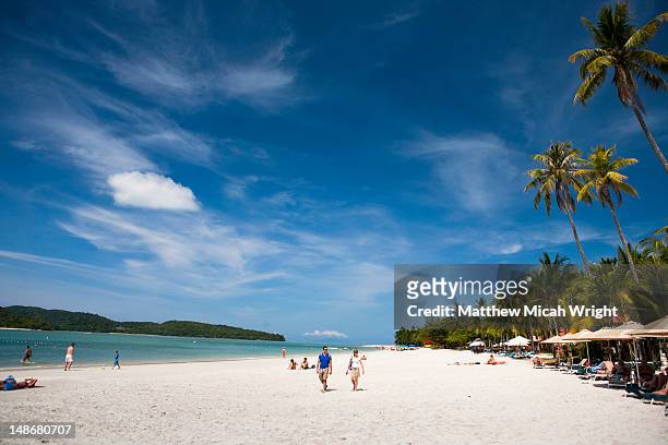 cenang beach. - pulau langkawi stock pictures, royalty-free photos & images