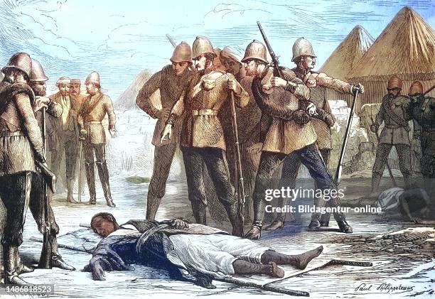 Death of Theodoros, The Emperor of Ethiopia Theodoros II died on April 13, 1868 after the capture of Magdala by the English, Historical, digitally...