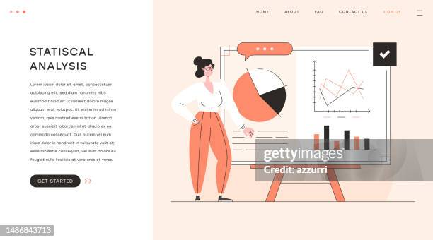 statistical analysis vector illustration - financial analyst stock illustrations