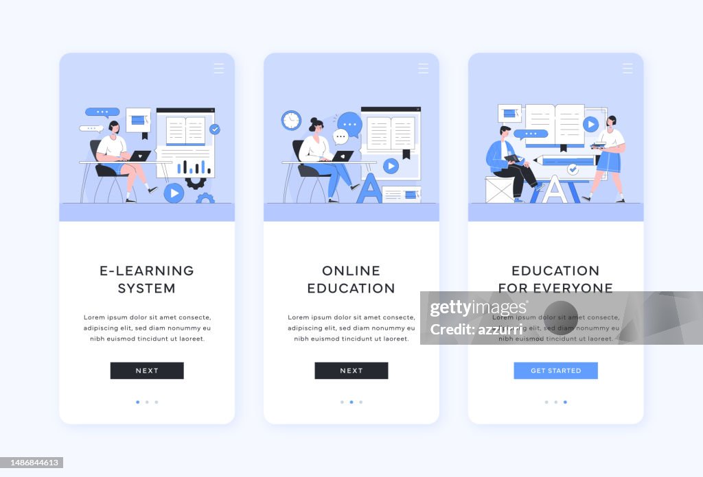 Mobile Learning Screen Examples Elearning And Online Education For Everyone User Onboarding Mobile ...