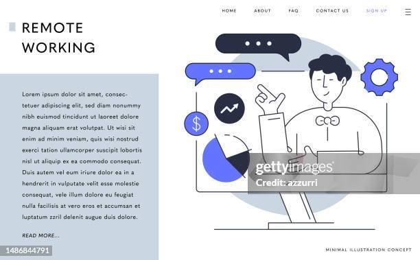 remote work: connect and succeed - zoom background stock illustrations