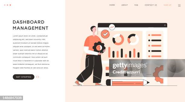 dashboard management - performance dashboard stock illustrations