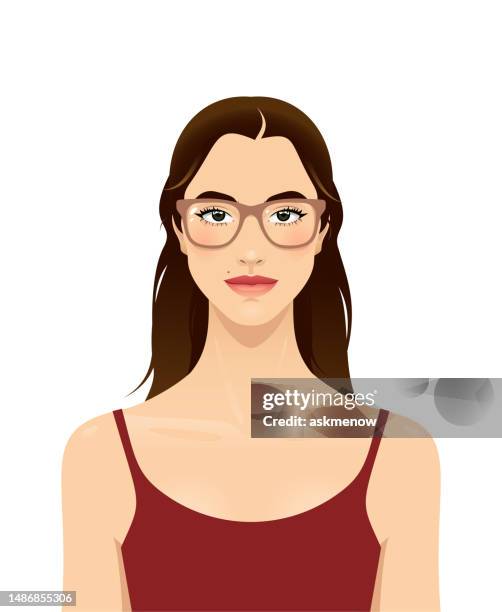 confident young woman - natural looking model stock illustrations