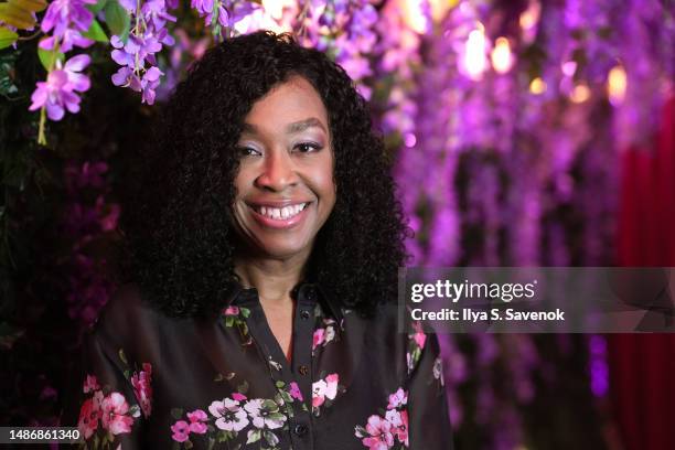 Shonda Rhimes visits The Queen’s Ball: A Bridgerton Experience in New York on April 30, 2023. (Photo by Ilya S. Savenok/Getty Images for Netflix