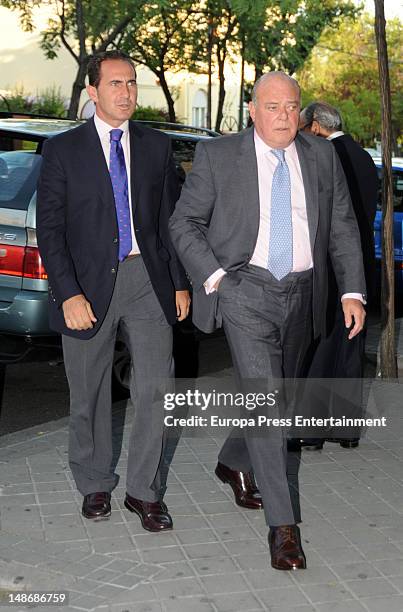 Juan Abello attends the funeral for Alicia Moreno de Borbon's husband, Jose Hernandez Eraso at Espiritu Santo Church on July 18, 2012 in Madrid,...