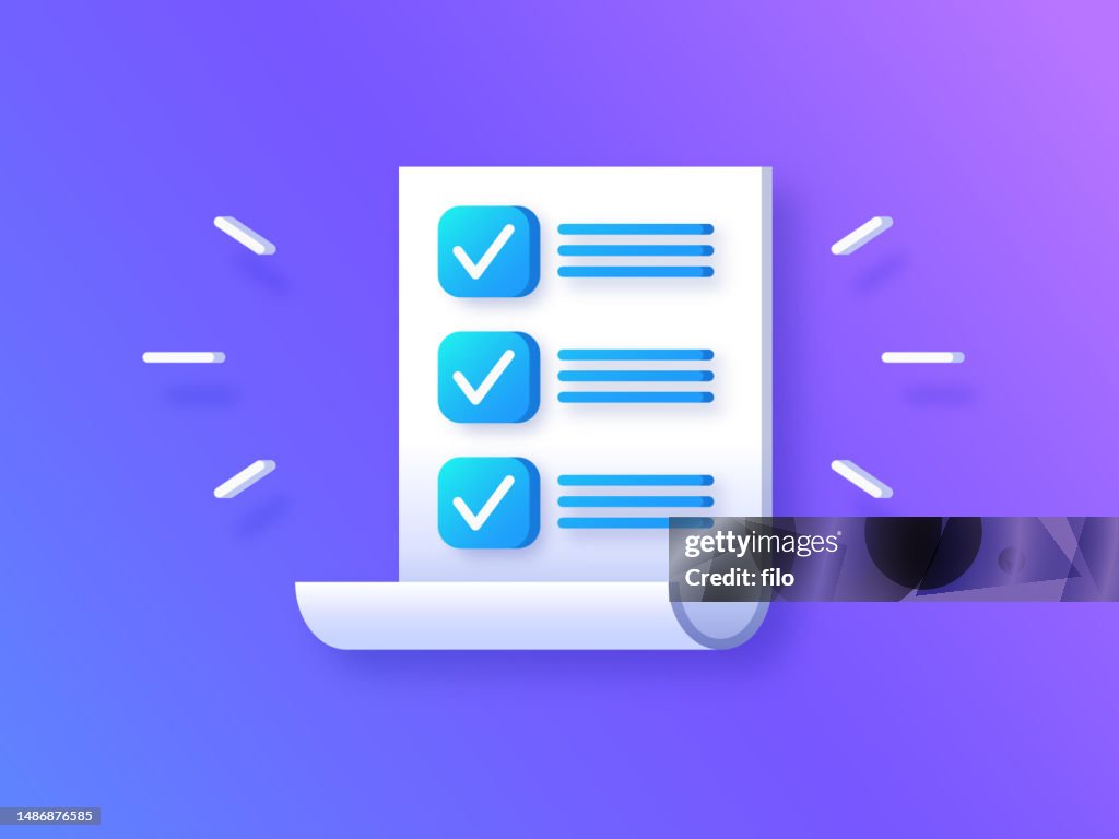 Check List Element List Notes Checklist 3d Design Element High-Res Vector Graphic - Getty ...