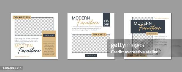 furniture design social media template design. - social media template stock illustrations