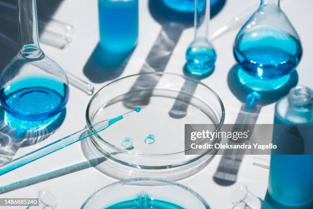 science research. cosmetic and medicine concept. - körperpflege und schönheit stock-fotos und bilder