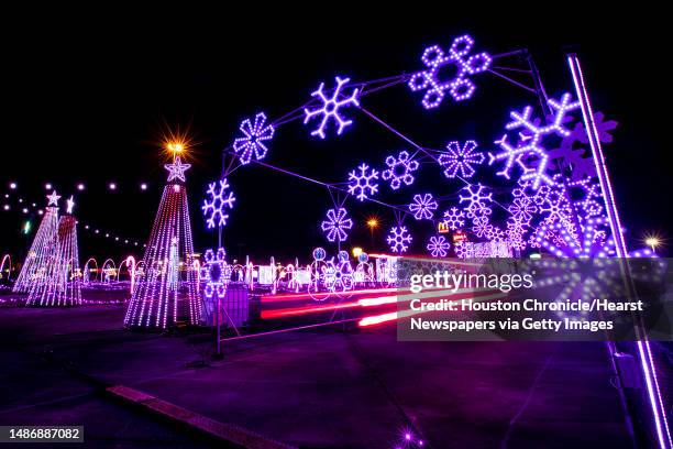 Scenes from The Light Park, a new drive-through holiday experience are shown Monday, Nov. 2, 2020 in Spring. The attractions include a 700-foot long...