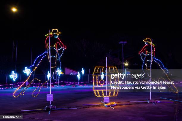 Scenes from The Light Park, a new drive-through holiday experience are shown Monday, Nov. 2, 2020 in Spring. The attractions include a 700-foot long...