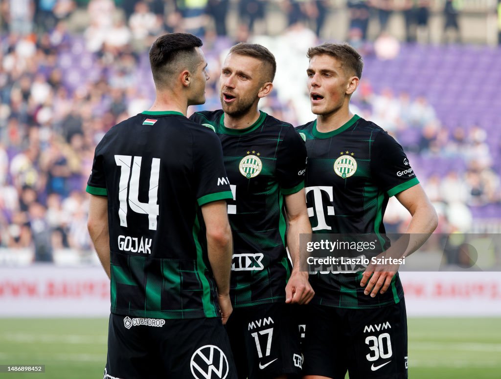 Amer Gojak of Ferencvarosi TC celebrates after scoring a goal with News  Photo - Getty Images