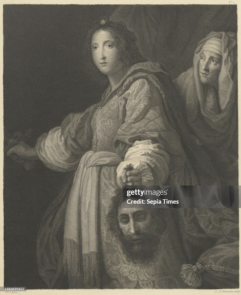 Judith Judith with the head of Holofernes, print maker: Lambertus Antonius ...