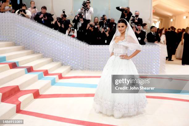 Penélope Cruz attends The 2023 Met Gala Celebrating "Karl Lagerfeld: A Line Of Beauty" at The Metropolitan Museum of Art on May 01, 2023 in New York...