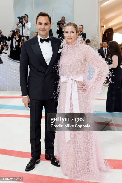 Roger Federer and Mirka Federer attend The 2023 Met Gala Celebrating "Karl Lagerfeld: A Line Of Beauty" at The Metropolitan Museum of Art on May 01,...