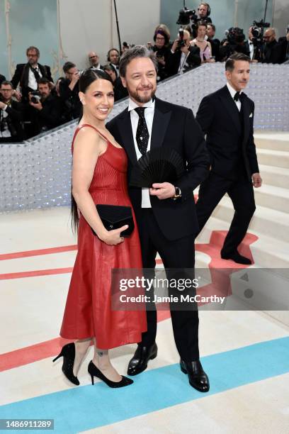 Lisa Liberati and James McAvoy attend The 2023 Met Gala Celebrating "Karl Lagerfeld: A Line Of Beauty" at The Metropolitan Museum of Art on May 01,...