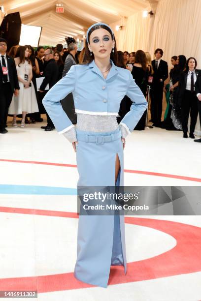 Emma Chamberlain attends The 2023 Met Gala Celebrating "Karl Lagerfeld: A Line Of Beauty" at The Metropolitan Museum of Art on May 01, 2023 in New...