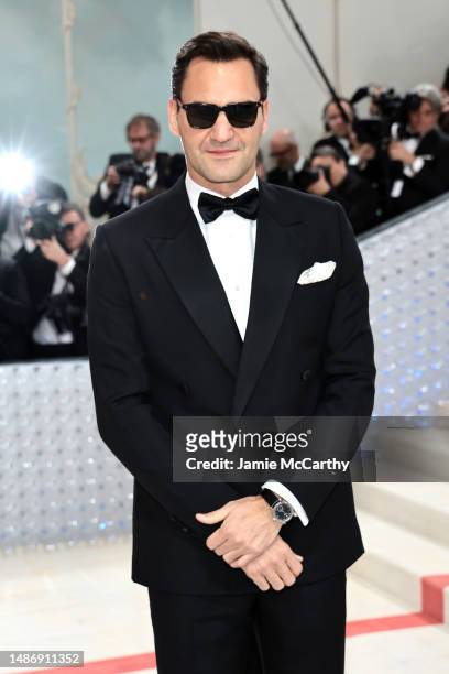 Roger Federer attends The 2023 Met Gala Celebrating "Karl Lagerfeld: A Line Of Beauty" at The Metropolitan Museum of Art on May 01, 2023 in New York...