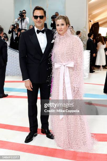 Roger Federer and Mirka Federer attend The 2023 Met Gala Celebrating "Karl Lagerfeld: A Line Of Beauty" at The Metropolitan Museum of Art on May 01,...