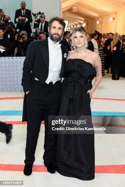 Josh Groban and Natalie McQueen attend The 2023 Met Gala Celebrating "Karl Lagerfeld: A Line Of Beauty" at The Metropolitan Museum of Art on May 01,...