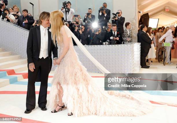 Keith Urban and Nicole Kidman attend The 2023 Met Gala Celebrating "Karl Lagerfeld: A Line Of Beauty" at The Metropolitan Museum of Art on May 01,...