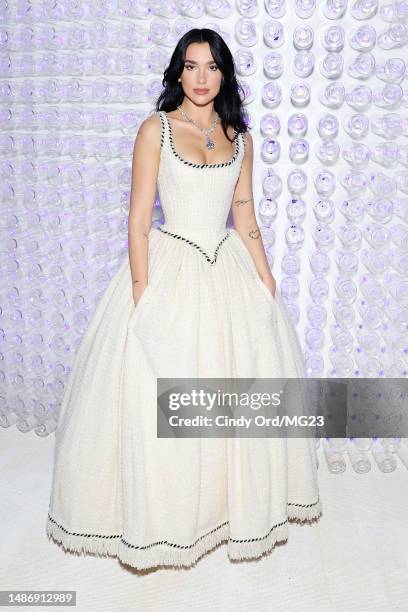 Dua Lipa attends The 2023 Met Gala Celebrating "Karl Lagerfeld: A Line Of Beauty" at The Metropolitan Museum of Art on May 01, 2023 in New York City.