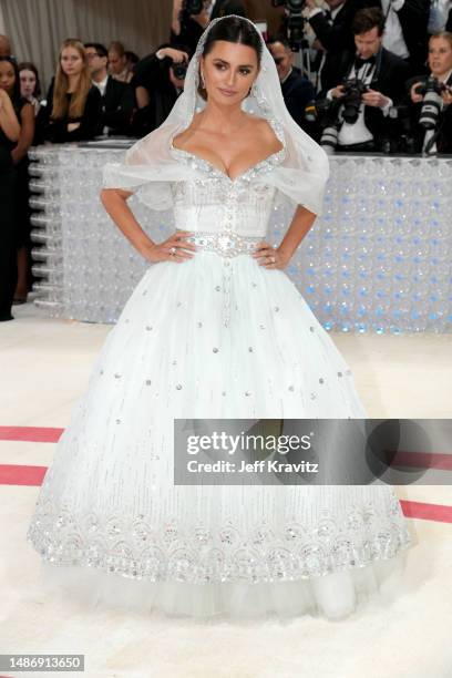 Penélope Cruz attends the 2023 Met Gala Celebrating "Karl Lagerfeld: A Line Of Beauty" at Metropolitan Museum of Art on May 01, 2023 in New York City.