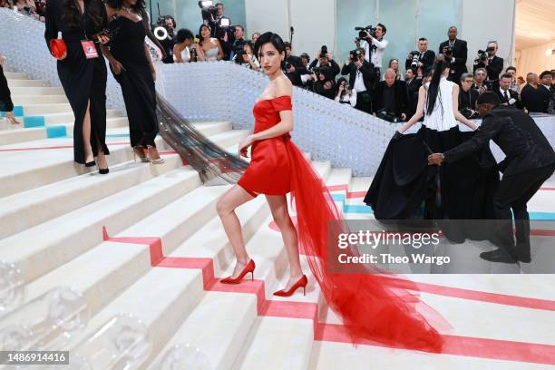 Kelsey Asbille Chow attends The 2023 Met Gala Celebrating "Karl Lagerfeld: A Line Of Beauty" at The Metropolitan Museum of Art on May 01, 2023 in New...