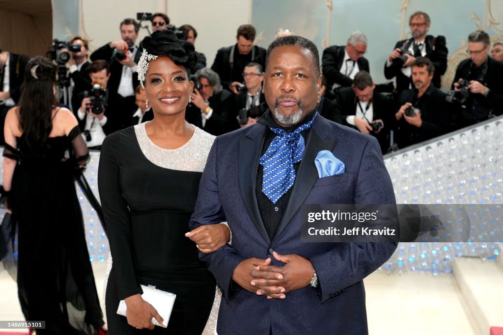 Erika Woods and Wendell Pierce attends the 2023 Met Gala Celebrating