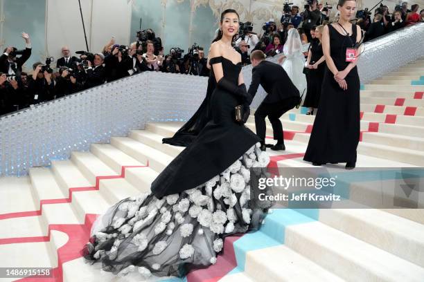 Liu Wen attends the 2023 Met Gala Celebrating "Karl Lagerfeld: A Line Of Beauty" at Metropolitan Museum of Art on May 01, 2023 in New York City.