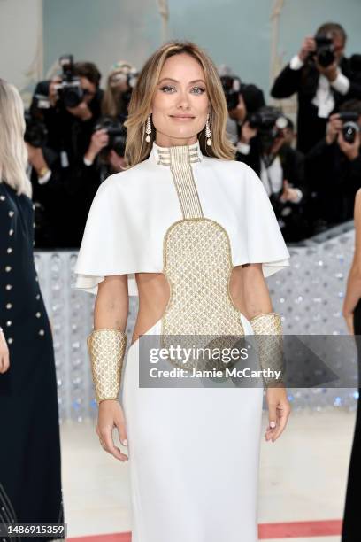 Olivia Wilde attends The 2023 Met Gala Celebrating "Karl Lagerfeld: A Line Of Beauty" at The Metropolitan Museum of Art on May 01, 2023 in New York...