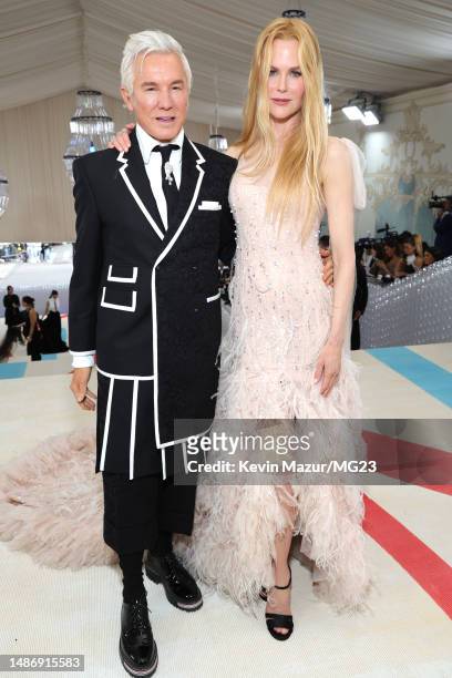Baz Luhrmann and Nicole Kidman attend The 2023 Met Gala Celebrating "Karl Lagerfeld: A Line Of Beauty" at The Metropolitan Museum of Art on May 01,...