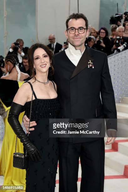 Monica Mosseri and Adam Mosseri attend The 2023 Met Gala Celebrating "Karl Lagerfeld: A Line Of Beauty" at The Metropolitan Museum of Art on May 01,...